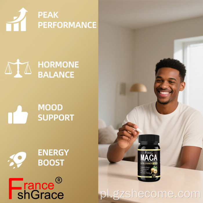 Organiczny suplement MACA Popraw kapsułki korzeniowe wytrzymałościowe MACA